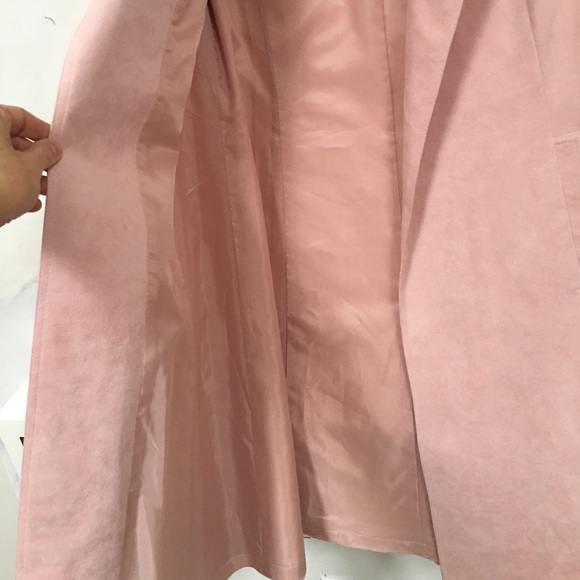 💖ULTRASUEDE-baby PINK vintage long blazer jacket - Picture 6 of 8